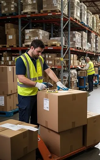Empleado trabajando en el computador
