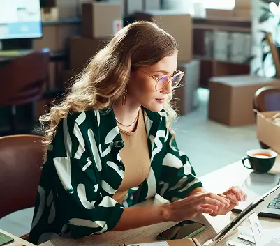 Warehouse Girl Working